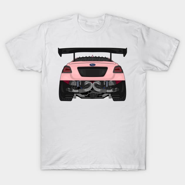 WRX REAR PINK T-Shirt by VENZ0LIC